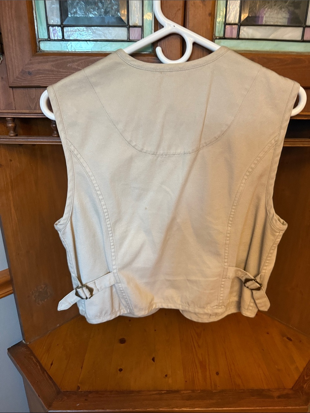 Women's Beige Utility Vest - Classic Casual Layering